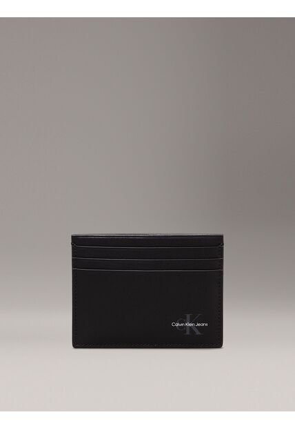 Tarjetero Negro Con Monograma Calvin Klein