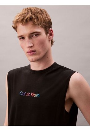 Camiseta Negra De Tirantes De Estar Por Casa - Pride Calvin Klein