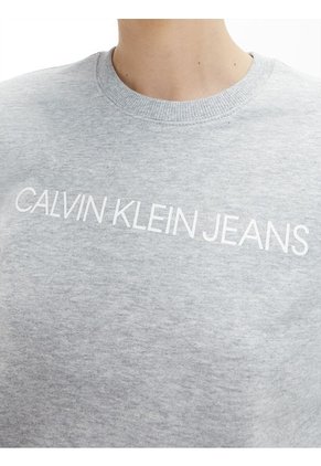 Sudadera Con Logo Gris Calvin Klein