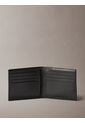 Billetera Negra Plegable Mate Con Monograma Calvin Klein de Calvin Klein