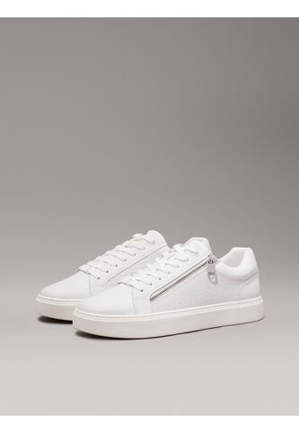 Tenis Blanco Con Monograma Y Cremallera En El Lateral Calvin Klein Calvin Klein