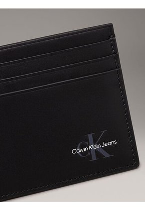 Tarjetero Negro Con Monograma Calvin Klein