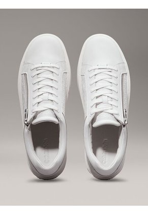 Tenis Blanco Con Monograma Y Cremallera En El Lateral Calvin Klein