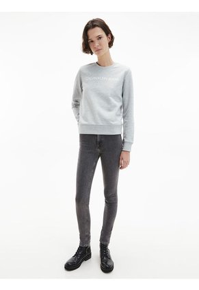 Sudadera Con Logo Gris Calvin Klein