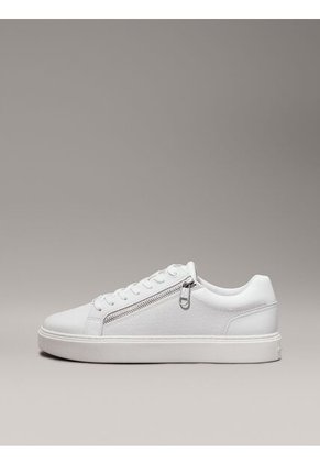 Tenis Blanco Con Monograma Y Cremallera En El Lateral Calvin Klein