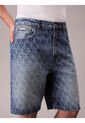 Bermudas Azul Denim Con Logo Monograma 90s Calvin Klein de Calvin Klein