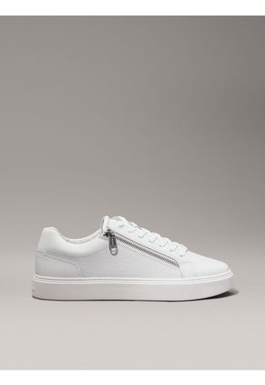 Tenis Blanco Con Monograma Y Cremallera En El Lateral Calvin Klein