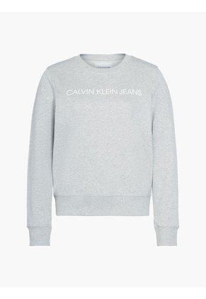 Sudadera Con Logo Gris Calvin Klein