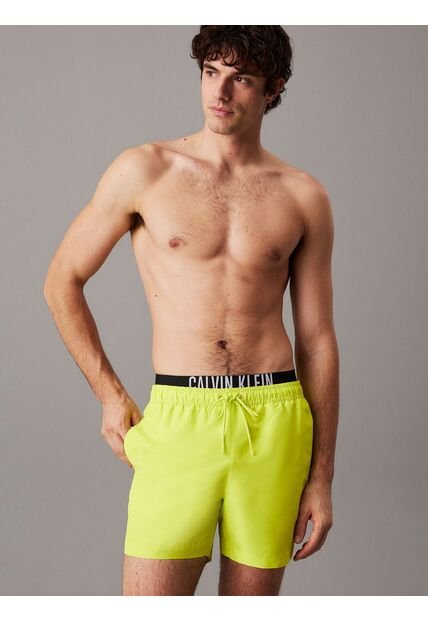 Traje Amarillo De Baño Corto Con Cinturilla Doble - Intense Power Calvin Klein