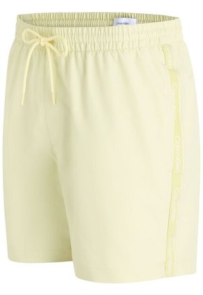 Traje Amarillo De Baño De Largo Medio Con Cordón - Logo Tape Calvin Klein
