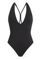 Traje Negro De Baño Escotado - CK Split Elastic Calvin Klein de Calvin Klein