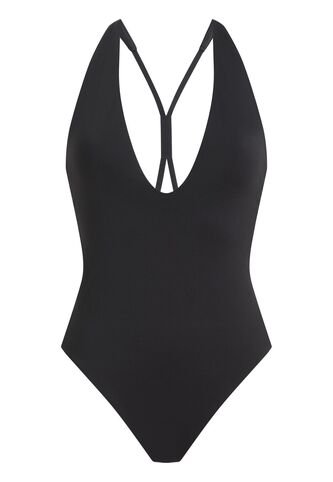 Traje Negro De Baño Escotado - CK Split Elastic Calvin Klein Calvin Klein