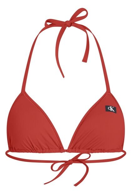 Parte Rojo De Arriba De Bikini De Triángulo - CK Monogram Calvin Klein