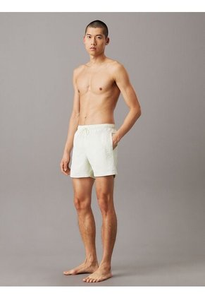 Traje Verde De Baño De Largo Medio Con Cordón - Logo Embroidery Calvin Klein