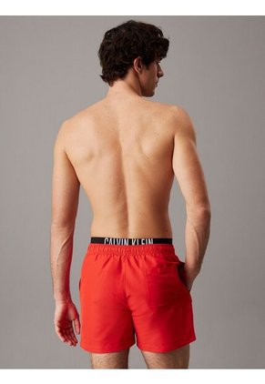 Traje Rojo De Baño Corto Con Cinturilla Doble - Intense Power Calvin Klein