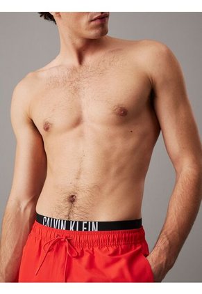 Traje Rojo De Baño Corto Con Cinturilla Doble - Intense Power Calvin Klein