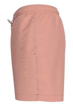 Traje Rosado De Baño De Largo Medio Con Cordón - Logo Embroidery Calvin Klein