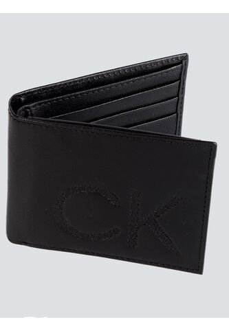 Billetera Negra Con Monograma Calvin Klein Calvin Klein