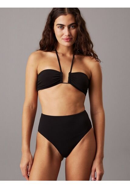 Parte Negro De Arriba De Bikini De Bandeau - CK Wire Calvin Klein