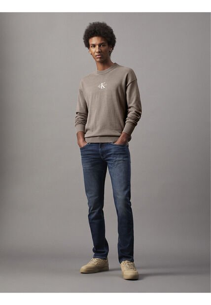 Jeans Azul Slim De Talle Medio Calvin Klein