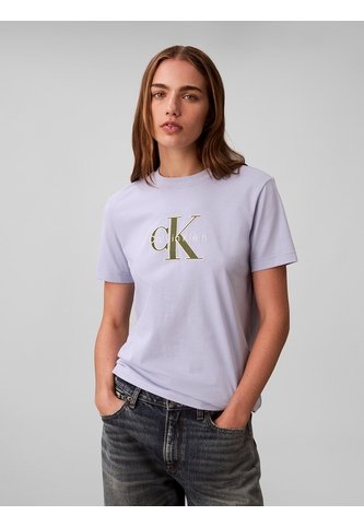 Camiseta Gris Clásica Con Monograma Estampado Calvin Klein Calvin Klein