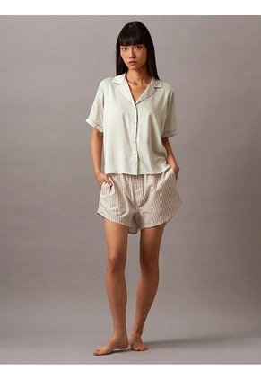 Pantaloneta Blanca De Pijama - Cotton Poplin Calvin Klein