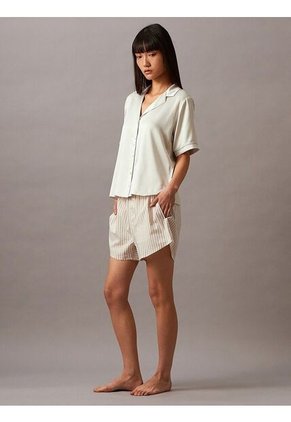 Pantaloneta Blanca De Pijama - Cotton Poplin Calvin Klein