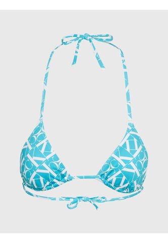 Parte Azul De Arriba De Bikini De Triángulo - CK Monogram Calvin Klein Calvin Klein