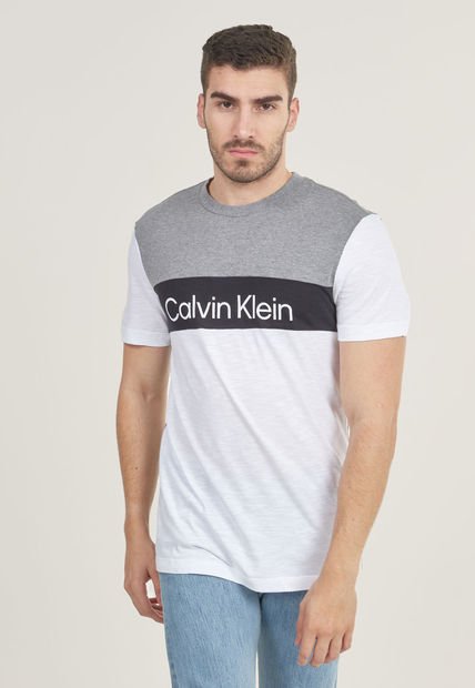 Camiseta Blanco-Gris-Negro Calvin Klein