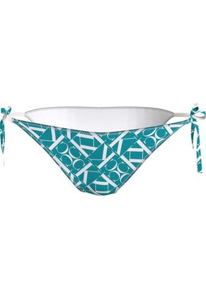 Partes Azul De Abajo De Bikini Con Lazadas - CK Monogram Calvin Klein