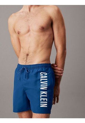 Traje Azul De Baño De Largo Medio Con Cordón - Intense Power Calvin Klein