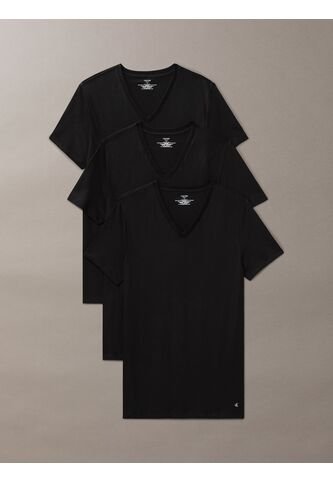 Pack Negro De 3 Camisetas Con Cuello V - Cotton Classics Calvin Klein Calvin Klein