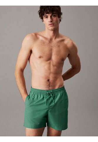 Traje Verde De Baño De Largo Medio Con Cordón - Logo Tape Calvin Klein Calvin Klein
