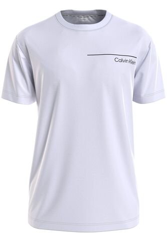 Camiseta Blanca Manga Corta Con Estampado De Logo En El Frontal Calvin Klein Calvin Klein