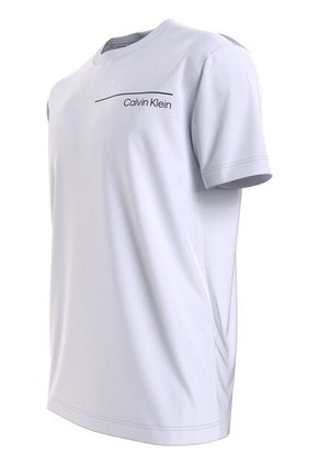 Camiseta Blanca Manga Corta Con Estampado De Logo En El Frontal Calvin Klein