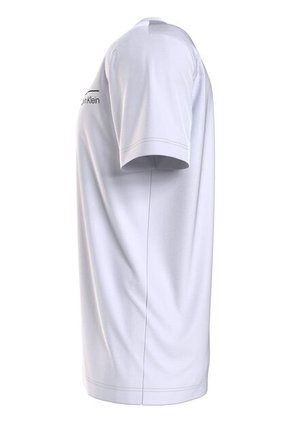 Camiseta Blanca Manga Corta Con Estampado De Logo En El Frontal Calvin Klein