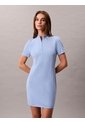 Vestido Azul Mini Tipo Saco Tejido Con 1/4 Cremallera Calvin Klein de Calvin Klein