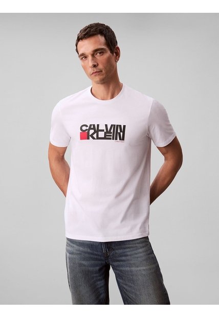 Camiseta Blanca Con Estampado Gráfico Redbox Calvin Klein