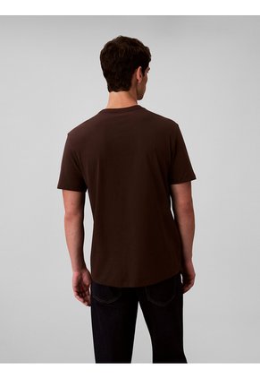 Camiseta Chocolate Con Gráfico De Logo Calvin Klein