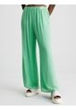 Pantalón Ancho Fruncidos Mujer Verde Calvin Klein de Calvin Klein