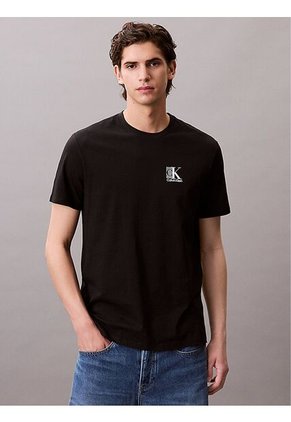 Camiseta Negra Sport Con Monograma Calvin Klein