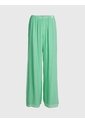 Pantalón Ancho Fruncidos Mujer Verde Calvin Klein de Calvin Klein