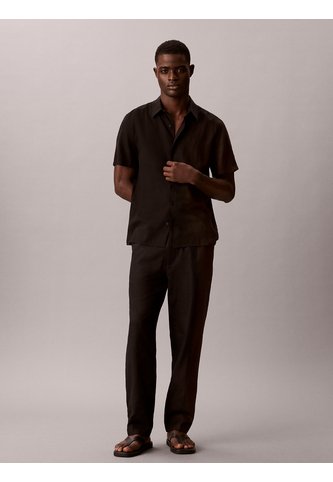 Camisa Negra Clásica De Manga Corta Calvin Klein Calvin Klein