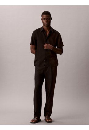 Camisa Negra Clásica De Manga Corta Calvin Klein