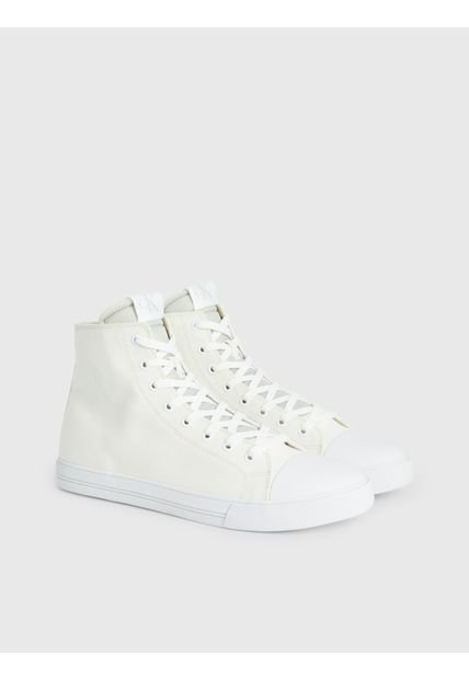 Tenis Blanco Corte Alto Vulcanizados Para Hombre Calvin Klein