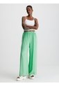 Pantalón Ancho Fruncidos Mujer Verde Calvin Klein de Calvin Klein