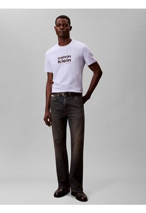 Camiseta Gris Con Gráfico De Logo Calvin Klein