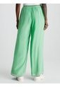 Pantalón Ancho Fruncidos Mujer Verde Calvin Klein de Calvin Klein
