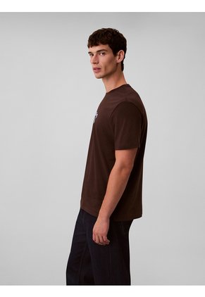 Camiseta Chocolate Con Gráfico De Logo Calvin Klein