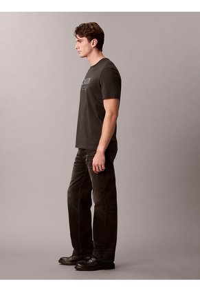 Camiseta Negra Con Gráfico De Logo Calvin Klein
